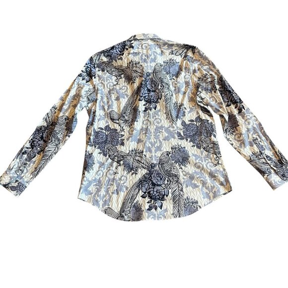 Paisley & Gray Samuel Slim Fit Button Down Shirt Long Sleeve Bird Print 18 NWOT - Picture 7 of 12